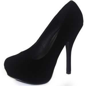 Platform Faux Suede Heels